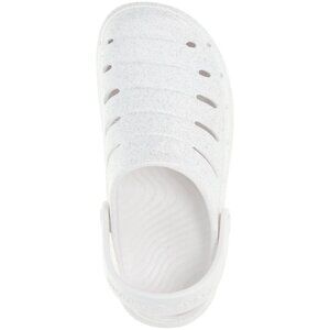 Rugged Shark EVA Clogs WOMEN'S SIZE 7 White Sparkle Sandals Waterproof NEW